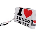 I love lungo coffee  Wristlet Pouch Bag (Small) View1