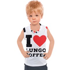 I Love Lungo Coffee  Kids  Sport Tank Top