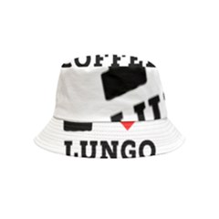 I Love Lungo Coffee  Inside Out Bucket Hat (kids) by ilovewhateva