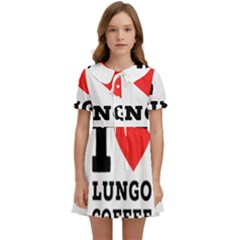 I Love Lungo Coffee  Kids  Sweet Collar Dress by ilovewhateva