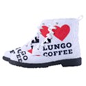 I love lungo coffee  High-Top Canvas Sneakers View2