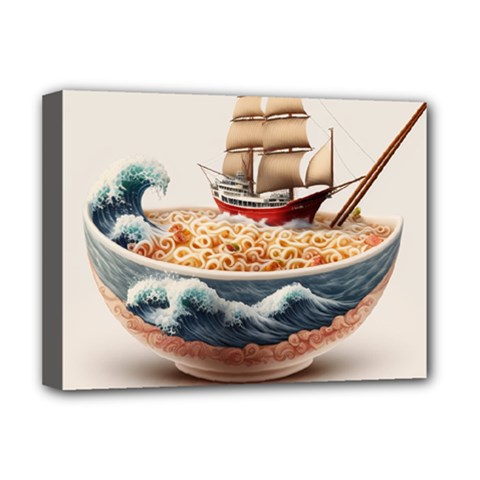 Noodles Pirate Chinese Food Food Deluxe Canvas 16  X 12  (stretched)  by Ndabl3x