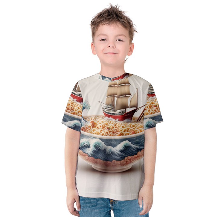 Noodles Pirate Chinese Food Food Kids  Cotton Tee