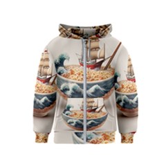 Noodles Pirate Chinese Food Food Kids  Zipper Hoodie by Ndabl3x