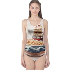 Noodles Pirate Chinese Food Food One Piece Swimsuit by Ndabl3x