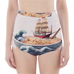 Noodles Pirate Chinese Food Food High-waisted Bikini Bottoms by Ndabl3x