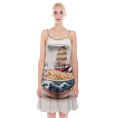 Noodles Pirate Chinese Food Food Spaghetti Strap Velvet Dress by Ndabl3x