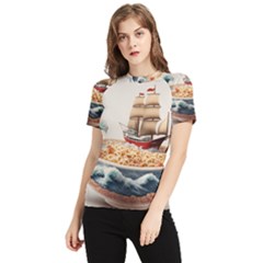 Noodles Pirate Chinese Food Food Women s Short Sleeve Rash Guard by Ndabl3x