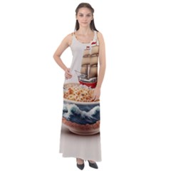 Noodles Pirate Chinese Food Food Sleeveless Velour Maxi Dress by Ndabl3x