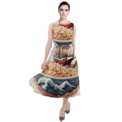 Noodles Pirate Chinese Food Food Round Neck Boho Dress by Ndabl3x