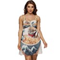 Noodles Pirate Chinese Food Food Ruffle Strap Babydoll Chiffon Dress View1