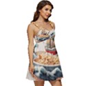 Noodles Pirate Chinese Food Food Ruffle Strap Babydoll Chiffon Dress View3