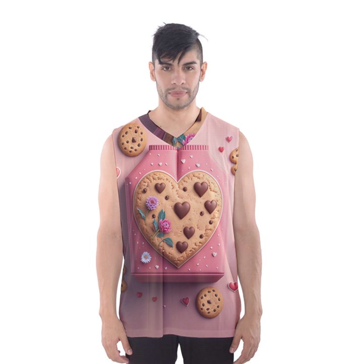 Cookies Valentine Heart Holiday Gift Love Men s Basketball Tank Top