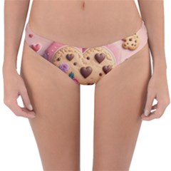 Cookies Valentine Heart Holiday Gift Love Reversible Hipster Bikini Bottoms by Ndabl3x