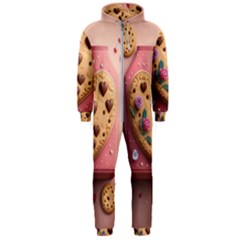 Cookies Valentine Heart Holiday Gift Love Hooded Jumpsuit (men)