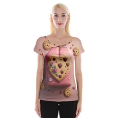 Cookies Valentine Heart Holiday Gift Love Cap Sleeve Top by Ndabl3x