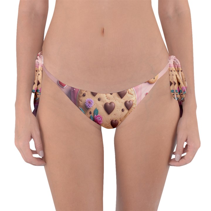 Cookies Valentine Heart Holiday Gift Love Reversible Bikini Bottoms