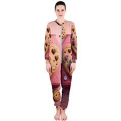 Cookies Valentine Heart Holiday Gift Love Onepiece Jumpsuit (ladies)