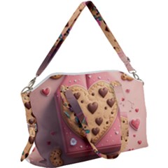 Cookies Valentine Heart Holiday Gift Love Canvas Crossbody Bag by Ndabl3x