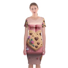 Cookies Valentine Heart Holiday Gift Love Classic Short Sleeve Midi Dress by Ndabl3x