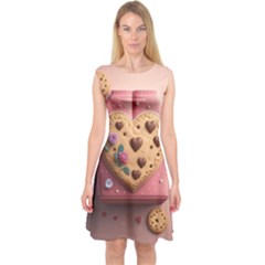 Cookies Valentine Heart Holiday Gift Love Capsleeve Midi Dress by Ndabl3x