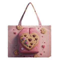 Cookies Valentine Heart Holiday Gift Love Medium Tote Bag by Ndabl3x