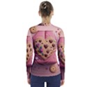 Cookies Valentine Heart Holiday Gift Love V-Neck Long Sleeve Top View2