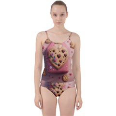 Cookies Valentine Heart Holiday Gift Love Cut Out Top Tankini Set