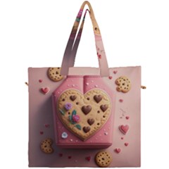 Cookies Valentine Heart Holiday Gift Love Canvas Travel Bag by Ndabl3x