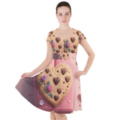 Cookies Valentine Heart Holiday Gift Love Cap Sleeve Midi Dress by Ndabl3x