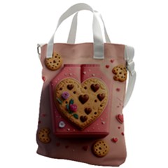 Cookies Valentine Heart Holiday Gift Love Canvas Messenger Bag by Ndabl3x