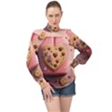 Cookies Valentine Heart Holiday Gift Love High Neck Long Sleeve Chiffon Top View1