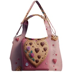 Cookies Valentine Heart Holiday Gift Love Double Compartment Shoulder Bag by Ndabl3x