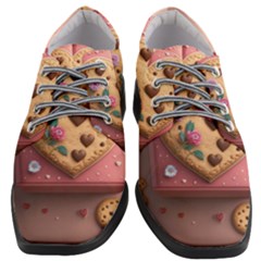 Cookies Valentine Heart Holiday Gift Love Women Heeled Oxford Shoes by Ndabl3x