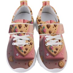 Cookies Valentine Heart Holiday Gift Love Kids  Velcro Strap Shoes by Ndabl3x