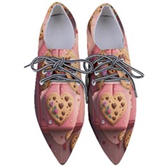 Cookies Valentine Heart Holiday Gift Love Pointed Oxford Shoes