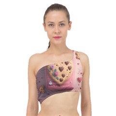 Cookies Valentine Heart Holiday Gift Love Spliced Up Bikini Top  by Ndabl3x