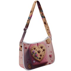 Cookies Valentine Heart Holiday Gift Love Zip Up Shoulder Bag by Ndabl3x