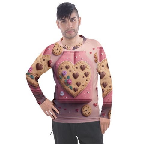 Cookies Valentine Heart Holiday Gift Love Men s Pique Long Sleeve Tee by Ndabl3x