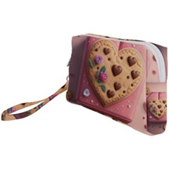 Cookies Valentine Heart Holiday Gift Love Wristlet Pouch Bag (small) by Ndabl3x