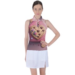 Cookies Valentine Heart Holiday Gift Love Women s Sleeveless Polo Tee by Ndabl3x