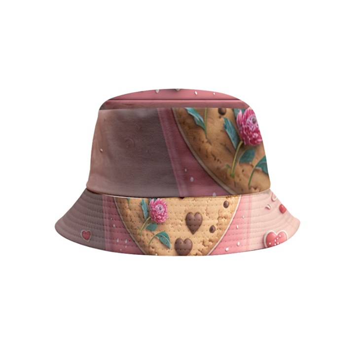 Cookies Valentine Heart Holiday Gift Love Inside Out Bucket Hat (Kids)