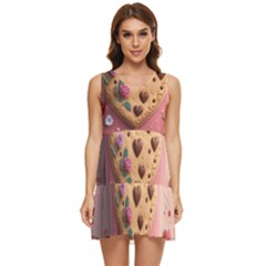 Cookies Valentine Heart Holiday Gift Love Tiered Sleeveless Mini Dress by Ndabl3x