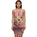 Cookies Valentine Heart Holiday Gift Love Sleeveless Wide Square Neckline Ruched Bodycon Dress View1