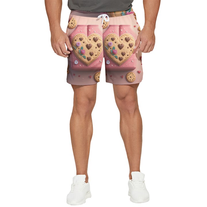 Cookies Valentine Heart Holiday Gift Love Men s Runner Shorts