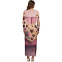 Cookies Valentine Heart Holiday Gift Love Long Sleeve Longline Maxi Dress View4