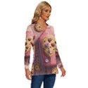 Cookies Valentine Heart Holiday Gift Love Long Sleeve Drawstring Hooded Top View3