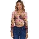 Cookies Valentine Heart Holiday Gift Love Long Sleeve V-Neck Top View1