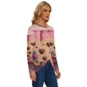 Cookies Valentine Heart Holiday Gift Love Long Sleeve Crew Neck Pullover Top View3