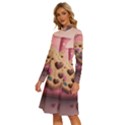 Cookies Valentine Heart Holiday Gift Love Long Sleeve Shirt Collar A-Line Dress View2